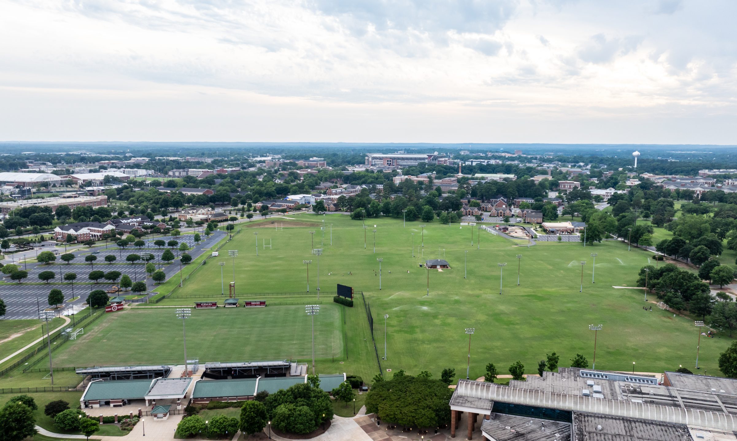 Aerial view of the Recreation fields